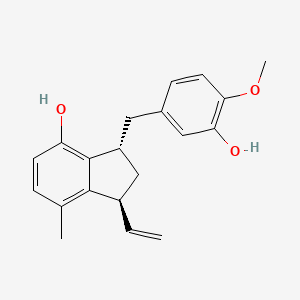 (1S,3S)-1-ethenyl-3-[(3-hydroxy-4-methoxyphenyl)methyl]-7-methyl-2,3-dihydro-1H-inden-4-ol