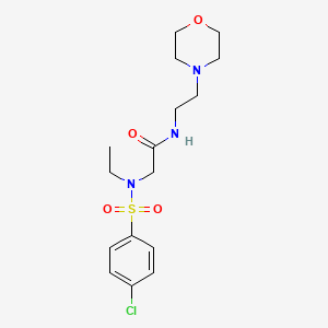 molecular formula C16H24ClN3O4S B12481522 N~2~-[(4-chlorophenyl)sulfonyl]-N~2~-ethyl-N-[2-(morpholin-4-yl)ethyl]glycinamide 