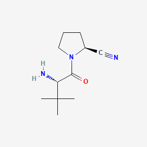2-Pyrrolidinecarbonitrile, 1-((2S)-2-amino-3,3-dimethyl-1-oxobutyl)-, (2S)-
