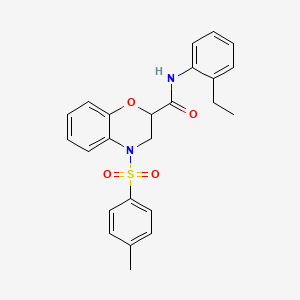 molecular formula C24H24N2O4S B12481593 N-(2-ethylphenyl)-4-[(4-methylphenyl)sulfonyl]-3,4-dihydro-2H-1,4-benzoxazine-2-carboxamide 
