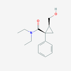 molecular formula C15H21NO2 B124816 (1R,2S)-N,N-Diethyl-2-(hydroxymethyl)-1-phenylcyclopropane-1-carboxamide CAS No. 172016-06-7