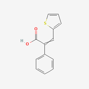 molecular formula C13H10O2S B12481669 2-Phenyl-3-(thiophen-2-yl)acrylic acid 