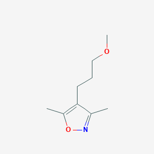 molecular formula C9H15NO2 B124817 Isoxazole,4-(3-methoxypropyl)-3,5-dimethyl-(9ci) CAS No. 150536-26-8