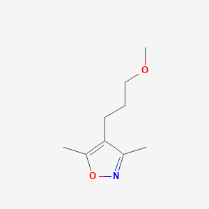 molecular formula C9H15NO2 B124817 4-(3-Methoxypropyl)-3,5-dimethyl-1,2-oxazole CAS No. 150536-26-8