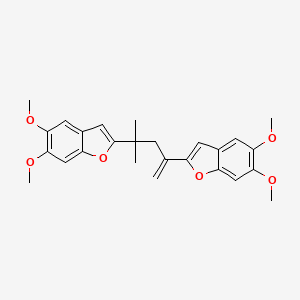 molecular formula C26H28O6 B1248171 4-Methyl-2,4-bis(5,6-dimethoxy-2-benzofuranyl)-1-pentene 