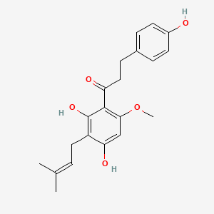 molecular formula C21H24O5 B1248180 alpha,beta-Dihydroxanthohumol CAS No. 102448-00-0