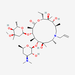 molecular formula C40H74N2O12 B1248182 (2R,3S,4R,5S,8R,10R,11R,12S,13S,14R)-11-[(2S,3R,4S,6R)-4-(dimethylamino)-3-hydroxy-6-methyloxan-2-yl]oxy-2-ethyl-3,4,10-trihydroxy-13-[(2R,4R,5S,6S)-5-hydroxy-4-methoxy-4,6-dimethyloxan-2-yl]oxy-3,5,8,10,12,14-hexamethyl-7-prop-2-enyl-1-oxa-7-azacyclopentadecan-15-one 