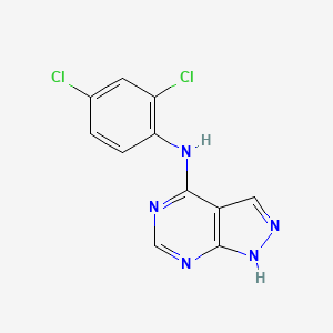 molecular formula C11H7Cl2N5 B12481846 N-(2,4-dichlorophenyl)-2H-pyrazolo[3,4-d]pyrimidin-4-amine 