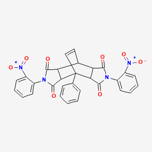 molecular formula C30H20N4O8 B12481850 2,6-bis(2-nitrophenyl)-4-phenylhexahydro-4,8-ethenopyrrolo[3,4-f]isoindole-1,3,5,7(2H,6H)-tetrone 