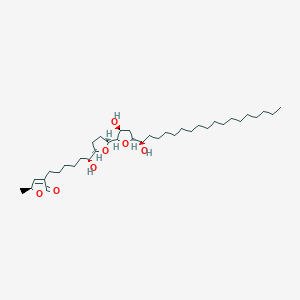 molecular formula C37H66O7 B1248187 (2S)-4-[(6R)-6-hydroxy-6-[(2R,5R)-5-[(2R,3S,5R)-3-hydroxy-5-[(1R)-1-hydroxyoctadecyl]oxolan-2-yl]oxolan-2-yl]hexyl]-2-methyl-2H-furan-5-one 