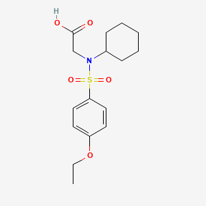 molecular formula C16H23NO5S B12481876 N-cyclohexyl-N-[(4-ethoxyphenyl)sulfonyl]glycine 