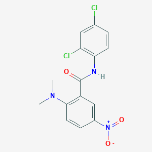 molecular formula C15H13Cl2N3O3 B12481895 N-(2,4-dichlorophenyl)-2-(dimethylamino)-5-nitrobenzamide 