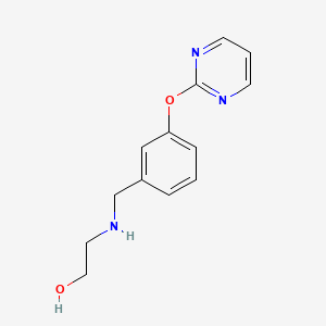 molecular formula C13H15N3O2 B12482064 2-{[3-(Pyrimidin-2-yloxy)benzyl]amino}ethanol 