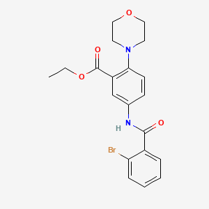 molecular formula C20H21BrN2O4 B12482083 Ethyl 5-{[(2-bromophenyl)carbonyl]amino}-2-(morpholin-4-yl)benzoate 