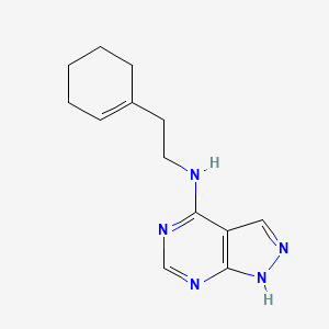 molecular formula C13H17N5 B12482219 N-[2-(cyclohex-1-en-1-yl)ethyl]-2H-pyrazolo[3,4-d]pyrimidin-4-amine 