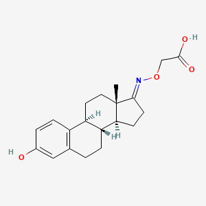 molecular formula C20H25NO4 B1248256 3-Hydroxyestra-1,3,5(10)-trien-17-one O-(carboxymethyl)oxime 
