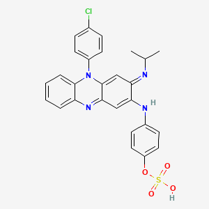 molecular formula C27H23ClN4O4S B1248259 Clofazimine hydrogen-sulfate CAS No. 190319-58-5