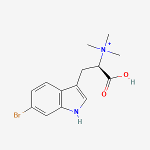 [(1R)-2-(6-bromo-1H-indol-3-yl)-1-carboxyethyl]-trimethylazanium