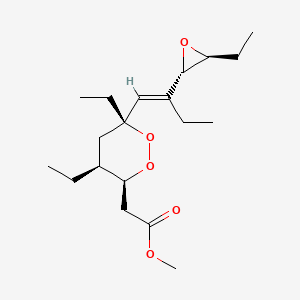 molecular formula C19H32O5 B1248271 methyl 2-[(3S,4S,6R)-4,6-diethyl-6-[(E)-2-[(2S,3S)-3-ethyloxiran-2-yl]but-1-enyl]dioxan-3-yl]acetate 
