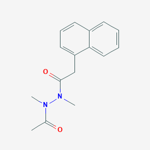 molecular formula C16H18N2O2 B12482776 N'-acetyl-N,N'-dimethyl-2-(naphthalen-1-yl)acetohydrazide 