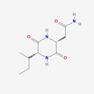 3-Acetamino-6-isobutyl-2,5-dioxopiperazine