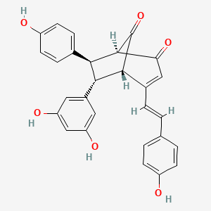 molecular formula C28H22O6 B1248284 vitisinol D 