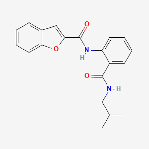 molecular formula C20H20N2O3 B12482891 N-{2-[(2-methylpropyl)carbamoyl]phenyl}-1-benzofuran-2-carboxamide 