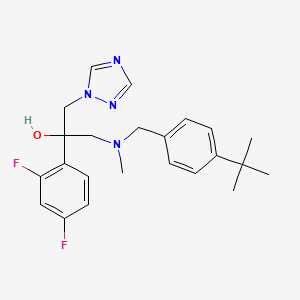 molecular formula C23H28F2N4O B1248290 1-[(4-Tert-butylphenyl)methyl-methylamino]-2-(2,4-difluorophenyl)-3-(1,2,4-triazol-1-yl)propan-2-ol 
