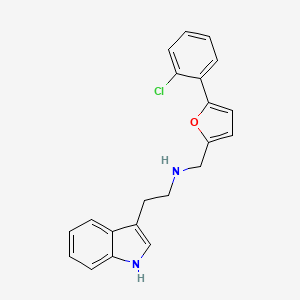 molecular formula C21H19ClN2O B12482906 N-{[5-(2-chlorophenyl)furan-2-yl]methyl}-2-(1H-indol-3-yl)ethanamine 