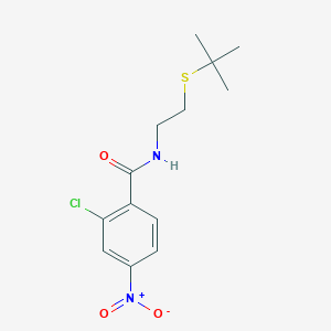 molecular formula C13H17ClN2O3S B12482953 N-[2-(tert-butylsulfanyl)ethyl]-2-chloro-4-nitrobenzamide 