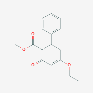 molecular formula C16H18O4 B12482996 Methyl 4-ethoxy-2-oxo-6-phenylcyclohex-3-ene-1-carboxylate 