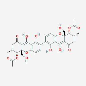 molecular formula C34H34O14 B1248305 Dicerandrol A 