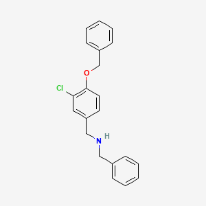 molecular formula C21H20ClNO B12483074 N-benzyl-1-[4-(benzyloxy)-3-chlorophenyl]methanamine 