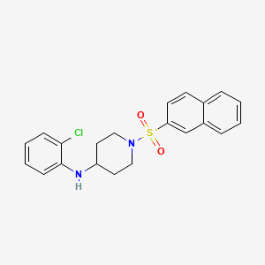 molecular formula C21H21ClN2O2S B12483113 N-(2-chlorophenyl)-1-(naphthalen-2-ylsulfonyl)piperidin-4-amine 
