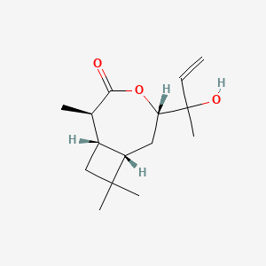 molecular formula C15H24O3 B1248314 Hebelophyllene E 