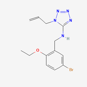 molecular formula C13H16BrN5O B12483295 N-(5-bromo-2-ethoxybenzyl)-1-(prop-2-en-1-yl)-1H-tetrazol-5-amine 