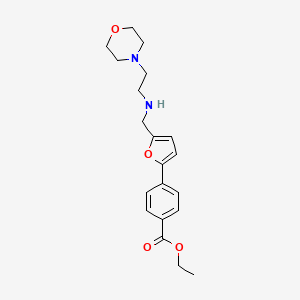 molecular formula C20H26N2O4 B12483433 Ethyl 4-[5-({[2-(morpholin-4-yl)ethyl]amino}methyl)furan-2-yl]benzoate 