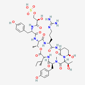 molecular formula C47H68N10O18S B1248382 Oscillapeptin J 