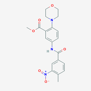molecular formula C20H21N3O6 B12484274 Methyl 5-{[(4-methyl-3-nitrophenyl)carbonyl]amino}-2-(morpholin-4-yl)benzoate 