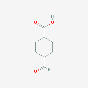 molecular formula C8H12O3 B124843 4-Formylcyclohexane-1-carboxylic acid CAS No. 145195-03-5
