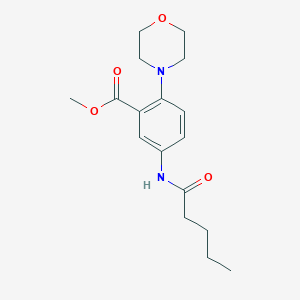 molecular formula C17H24N2O4 B12484326 Methyl 2-(morpholin-4-yl)-5-(pentanoylamino)benzoate 