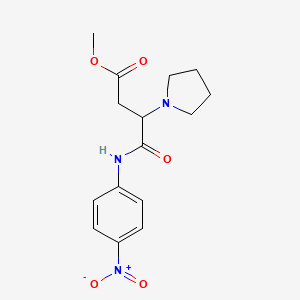 molecular formula C15H19N3O5 B12484405 Methyl 4-[(4-nitrophenyl)amino]-4-oxo-3-(pyrrolidin-1-yl)butanoate 