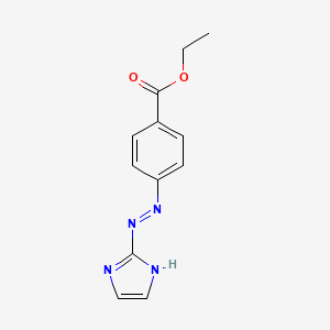 molecular formula C12H12N4O2 B12484485 ethyl 4-[(E)-1H-imidazol-2-yldiazenyl]benzoate 