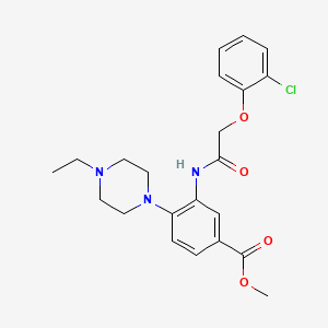 molecular formula C22H26ClN3O4 B12484535 Methyl 3-{[(2-chlorophenoxy)acetyl]amino}-4-(4-ethylpiperazin-1-yl)benzoate 