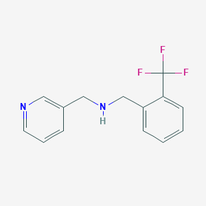 molecular formula C14H13F3N2 B12484840 1-(pyridin-3-yl)-N-[2-(trifluoromethyl)benzyl]methanamine 