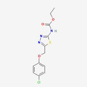 molecular formula C12H12ClN3O3S B12484852 Ethyl {5-[(4-chlorophenoxy)methyl]-1,3,4-thiadiazol-2-yl}carbamate 