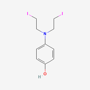 molecular formula C10H13I2NO B1248487 Phenol, 4-[bis(2-iodoethyl)amino]- CAS No. 172974-00-4