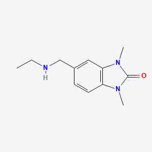 molecular formula C12H17N3O B12484907 5-[(ethylamino)methyl]-1,3-dimethyl-1,3-dihydro-2H-benzimidazol-2-one 