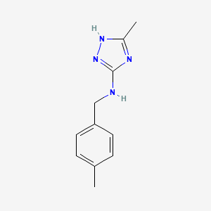 molecular formula C11H14N4 B12484914 3-methyl-N-(4-methylbenzyl)-1H-1,2,4-triazol-5-amine 