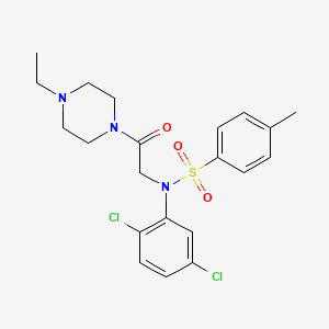 molecular formula C21H25Cl2N3O3S B12485006 N-(2,5-dichlorophenyl)-N-[2-(4-ethylpiperazin-1-yl)-2-oxoethyl]-4-methylbenzenesulfonamide 